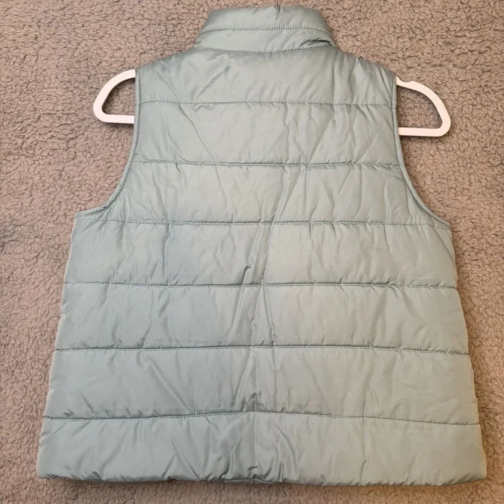 The Children's Place Green Girls Puffer Full Zip Vest‎ Pockets Size XL 14 NWOT